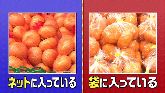 同じだけど違う ネットに入ったミカンとビニール袋に入ったミカンの差とは この差って何ですか Tbsテレビ