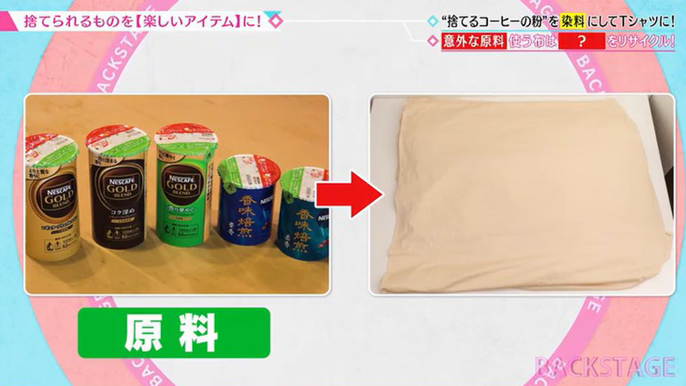 生地の原料は、家庭用コーヒーの詰め替えパックも