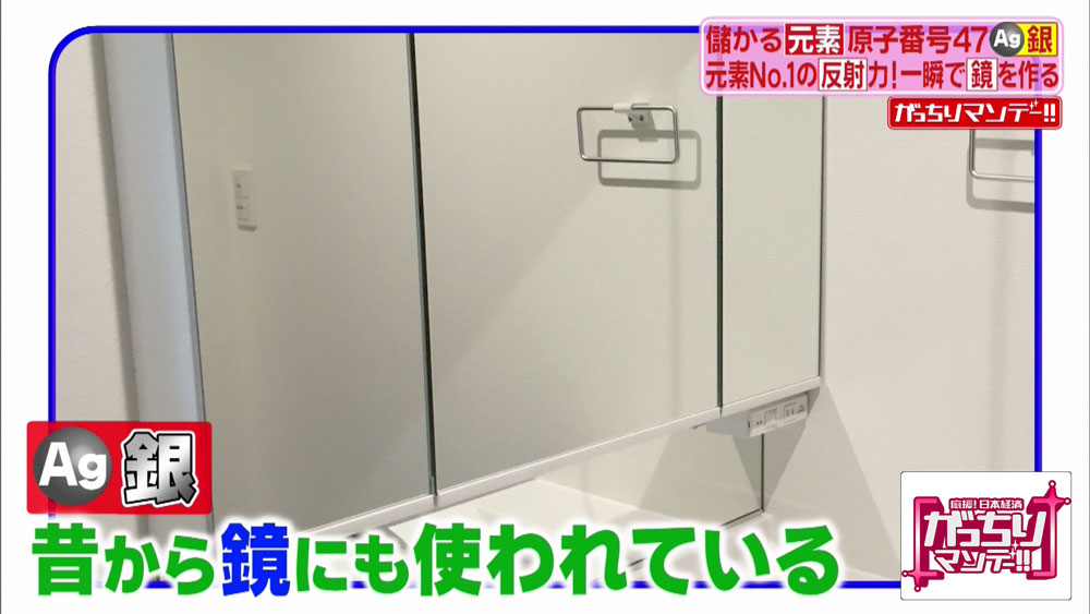銀の“鏡面性の高さ”を利用して作られている鏡