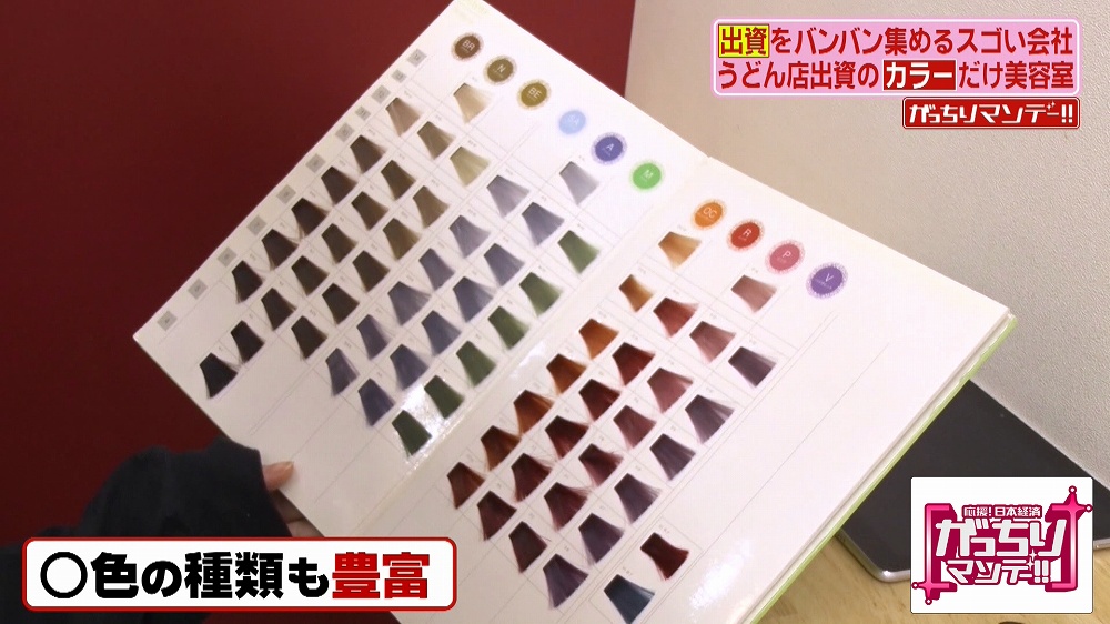 ヘアカラーの種類が豊富
