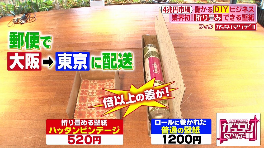 貼ってはがせる 手軽にdiyできる 折り畳める壁紙 とは がっちりマンデー ニュース テレビドガッチ