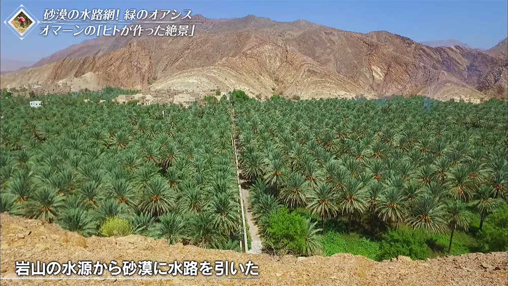 砂漠へ水を引くための水路