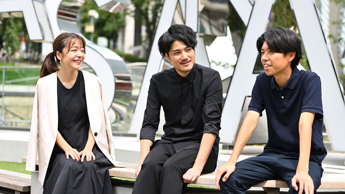 （左から）TBSエンタテインメント・シティ推進室の木村円香、増田隼人、猶原広大
