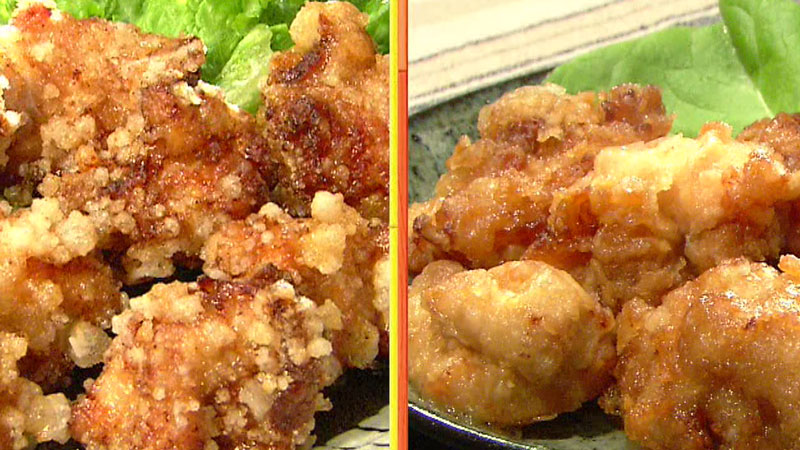 裏ワザで作ったからあげと一般的な方法で作ったからあげ