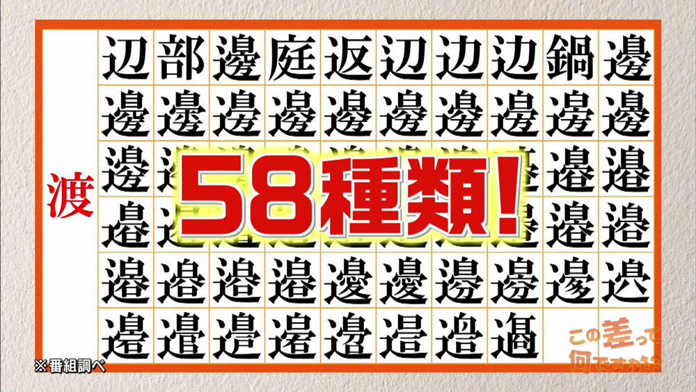 漢字の わたなべ が58通りも生まれた 今では考えられない理由とは この差って何ですか Tbsテレビ