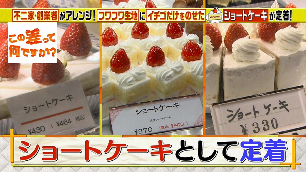 イチゴのケーキはなぜ ショートケーキ その影には ある洋菓子店 のひらめきがあった この差って何ですか ニュース テレビドガッチ