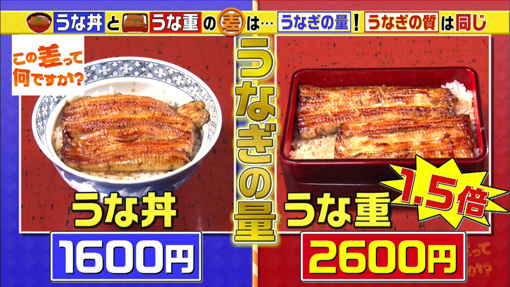 うな丼 と うな重 の差 説明できますか この差って何ですか ニュース テレビドガッチ