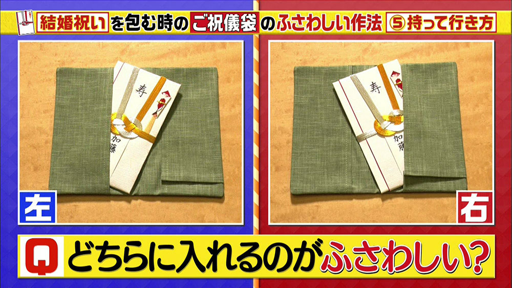 ふくさのポケットの使い方