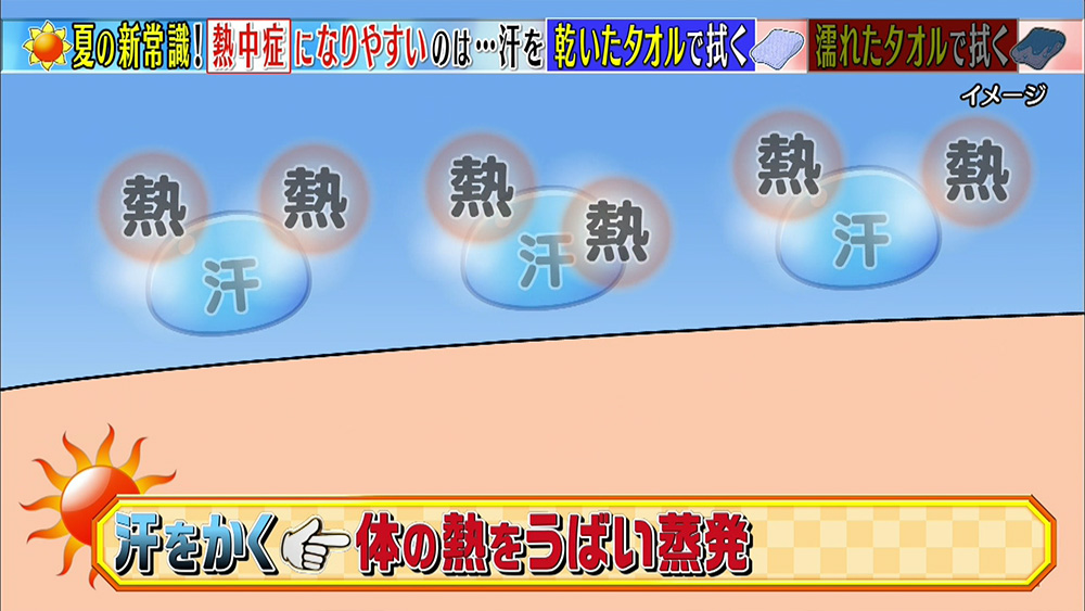 乾いたタオル Or 濡れたタオル 熱中症や体臭の対策ができるのは この差って何ですか ニュース テレビドガッチ