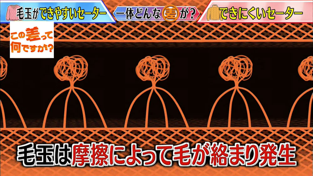 毛玉ができにくいセーターって 原因と予防法を解説します この差って何ですか ニュース テレビドガッチ