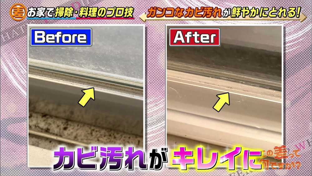 カビは片栗粉 シミは掃除機で落とす プロ直伝のお掃除テク この差って何ですか ニュース テレビドガッチ