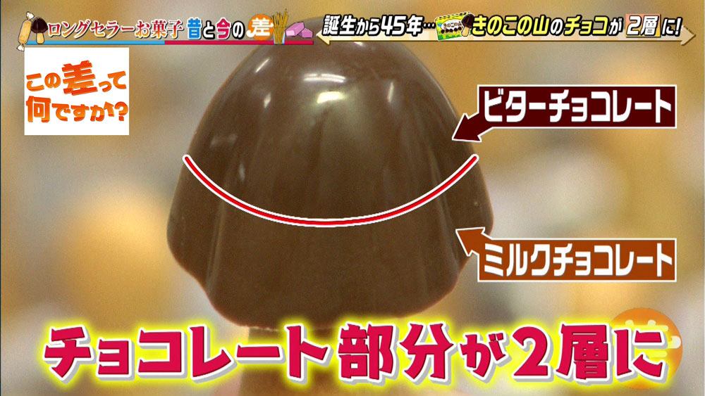 チョコレート部分が2層に
