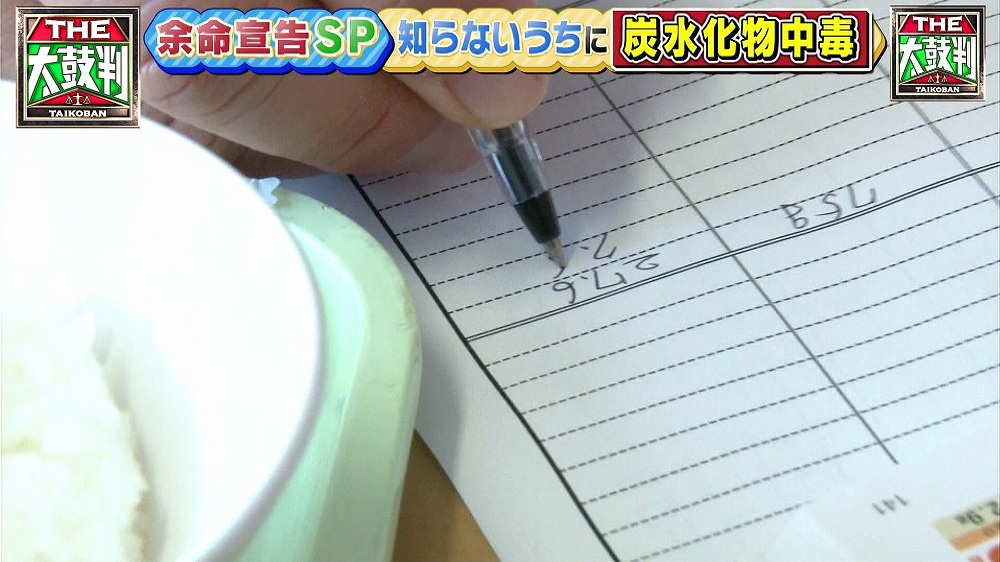 自分で調べて「食事をする前に糖質の量を記録する」