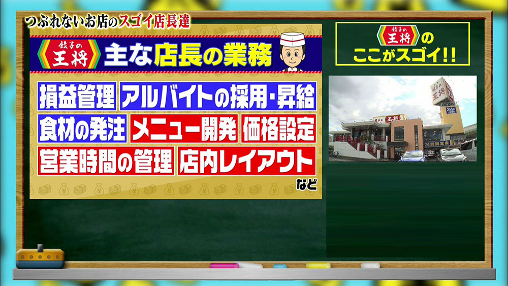 餃子の王将の店長の業務