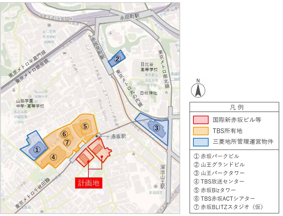 赤坂二・六丁目開発周辺地図