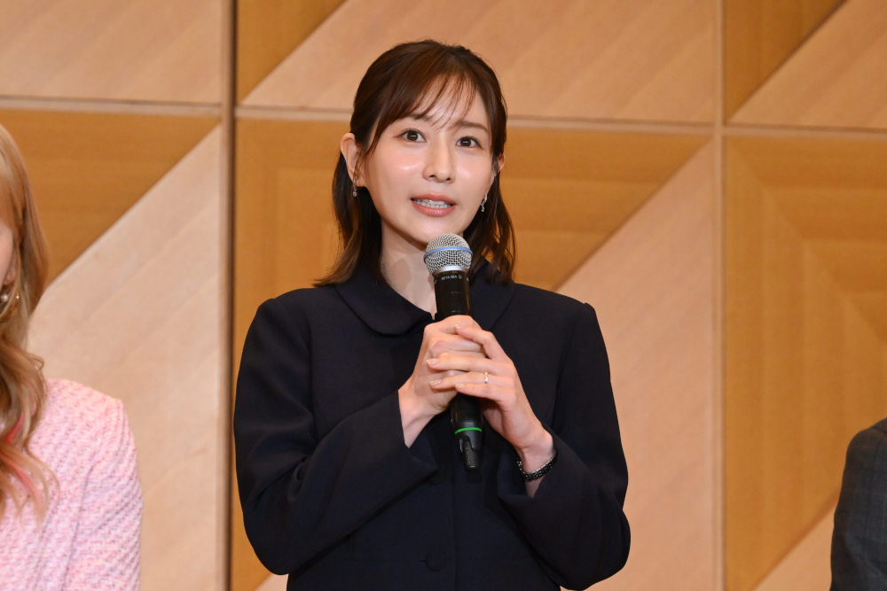 金曜ドラマ『フェイクマミー』制作発表会見より田中みな実